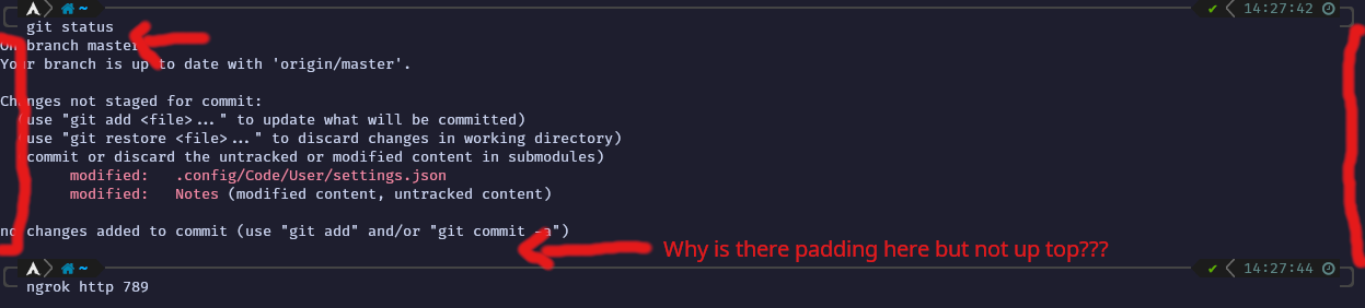 Screenshot of what I have in mind for my terminal prompt