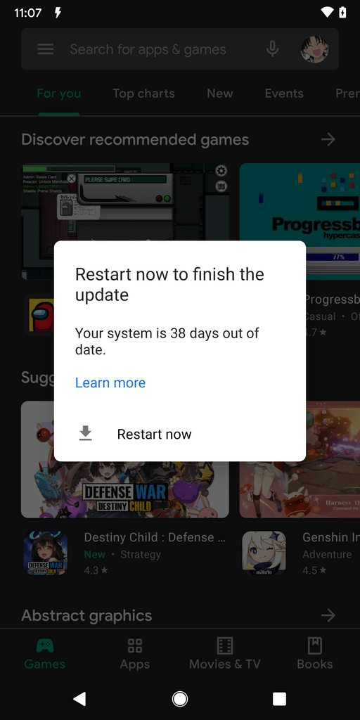 this popup message
