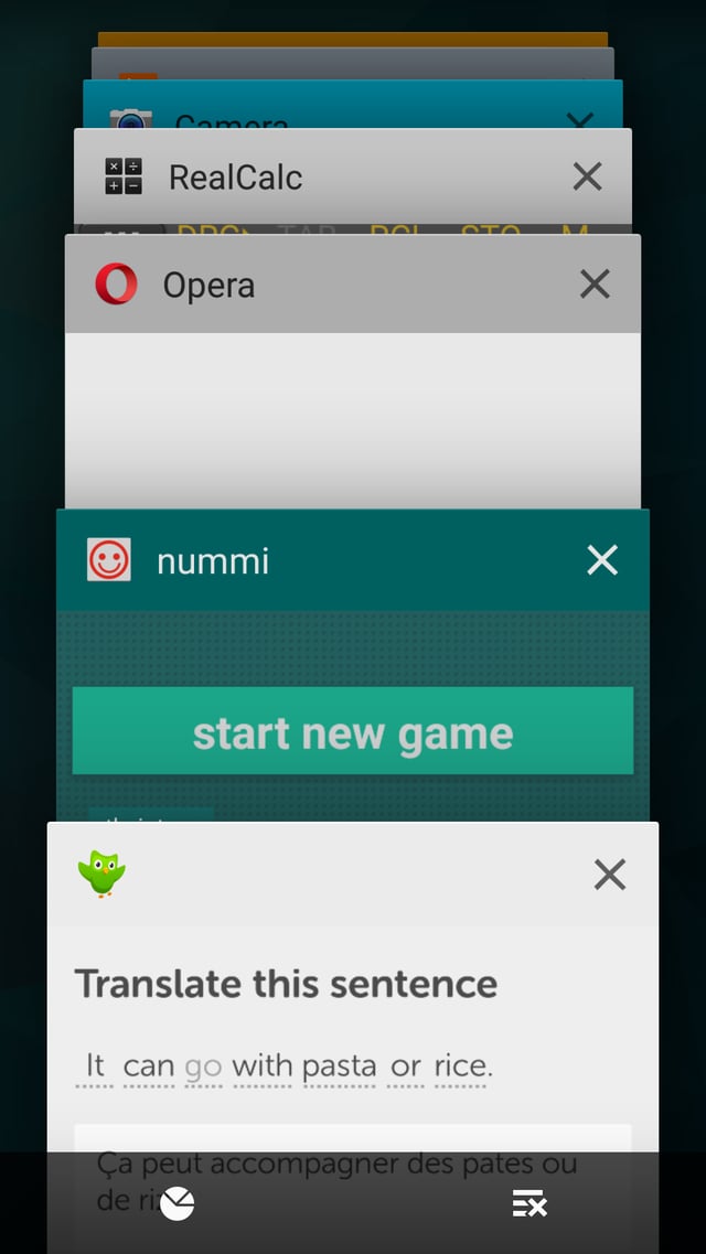 Recent Apps List