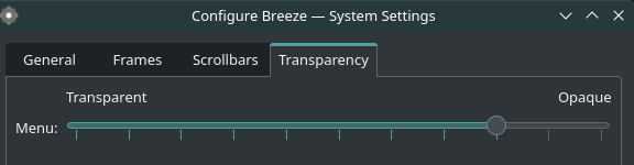 Configure Breeze Transparency