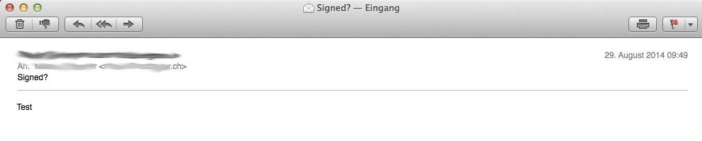 Message on Exchange account