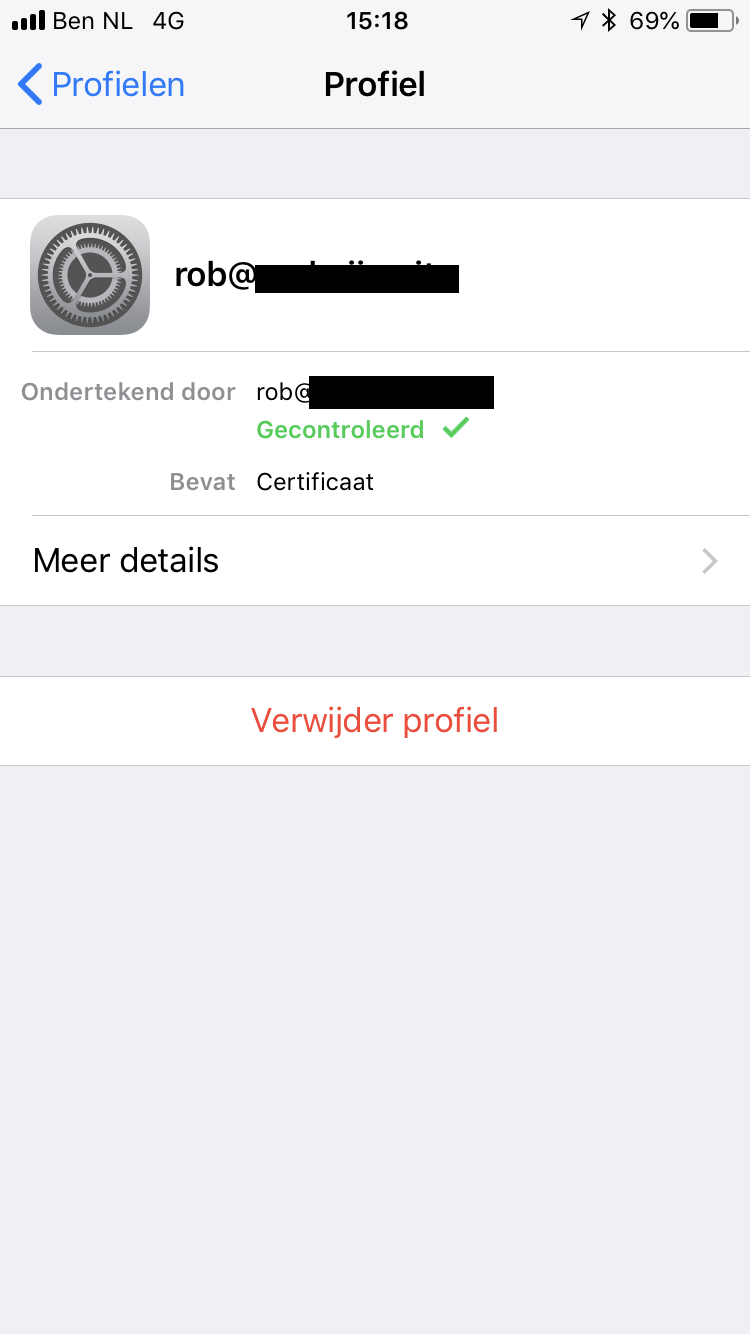 Profile and cert