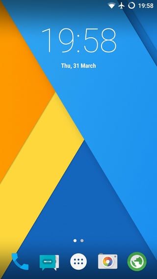 Home screen appears after 