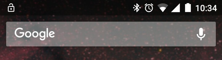 Monochrome Google search widget