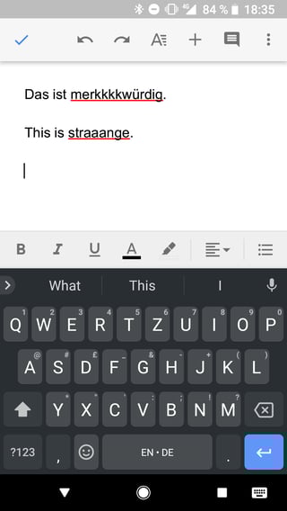 Screenshot Google Docs
