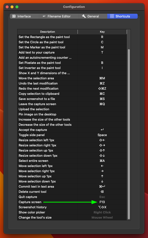 Flameshot config
