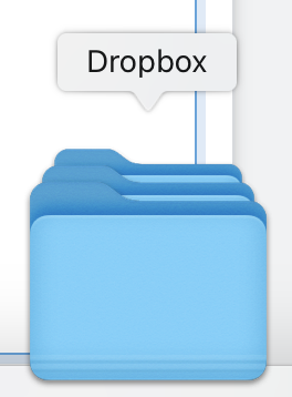 How dropbox is looking in the dock