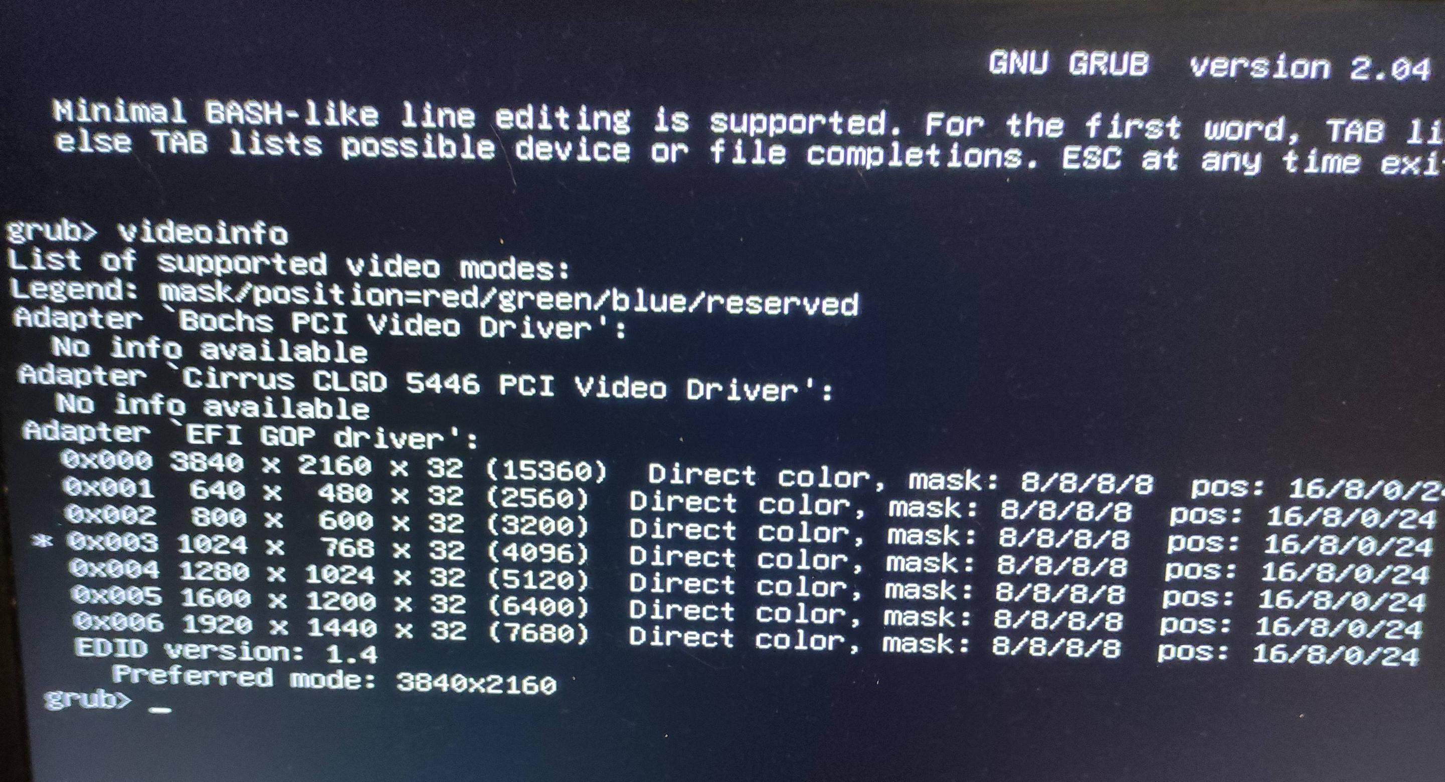 GRUB <code class=