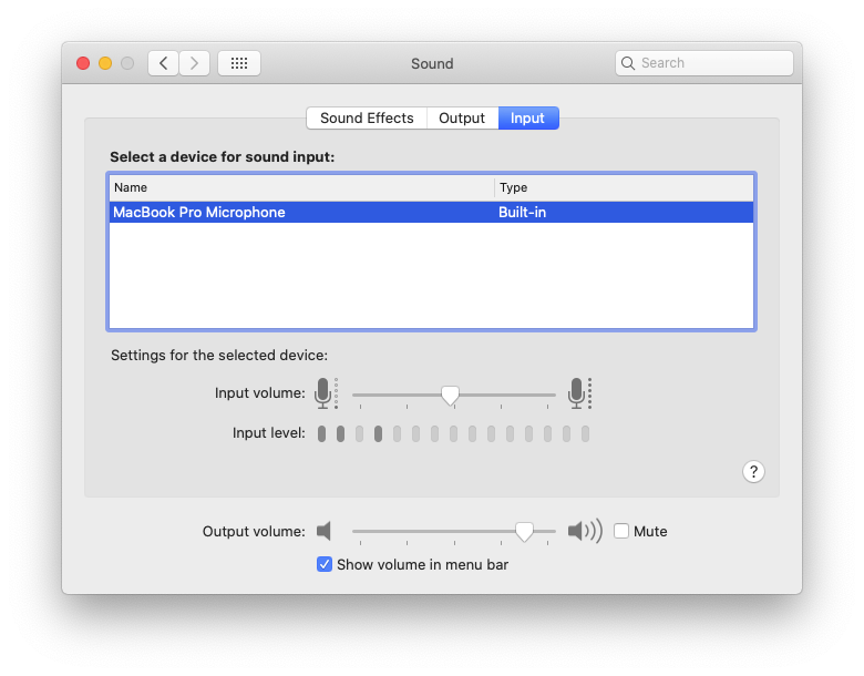 Sound Input