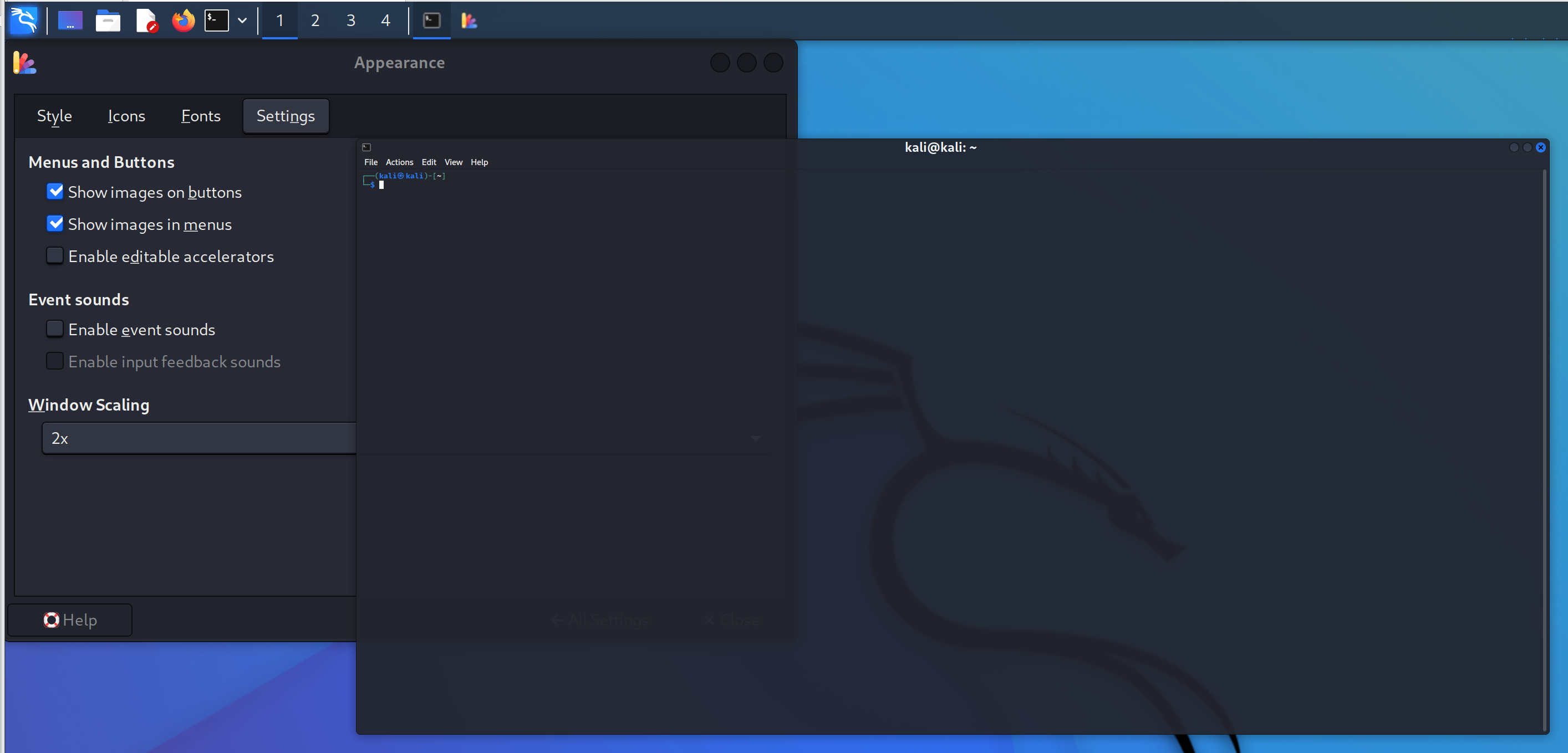 screenshot of small terminal resolution