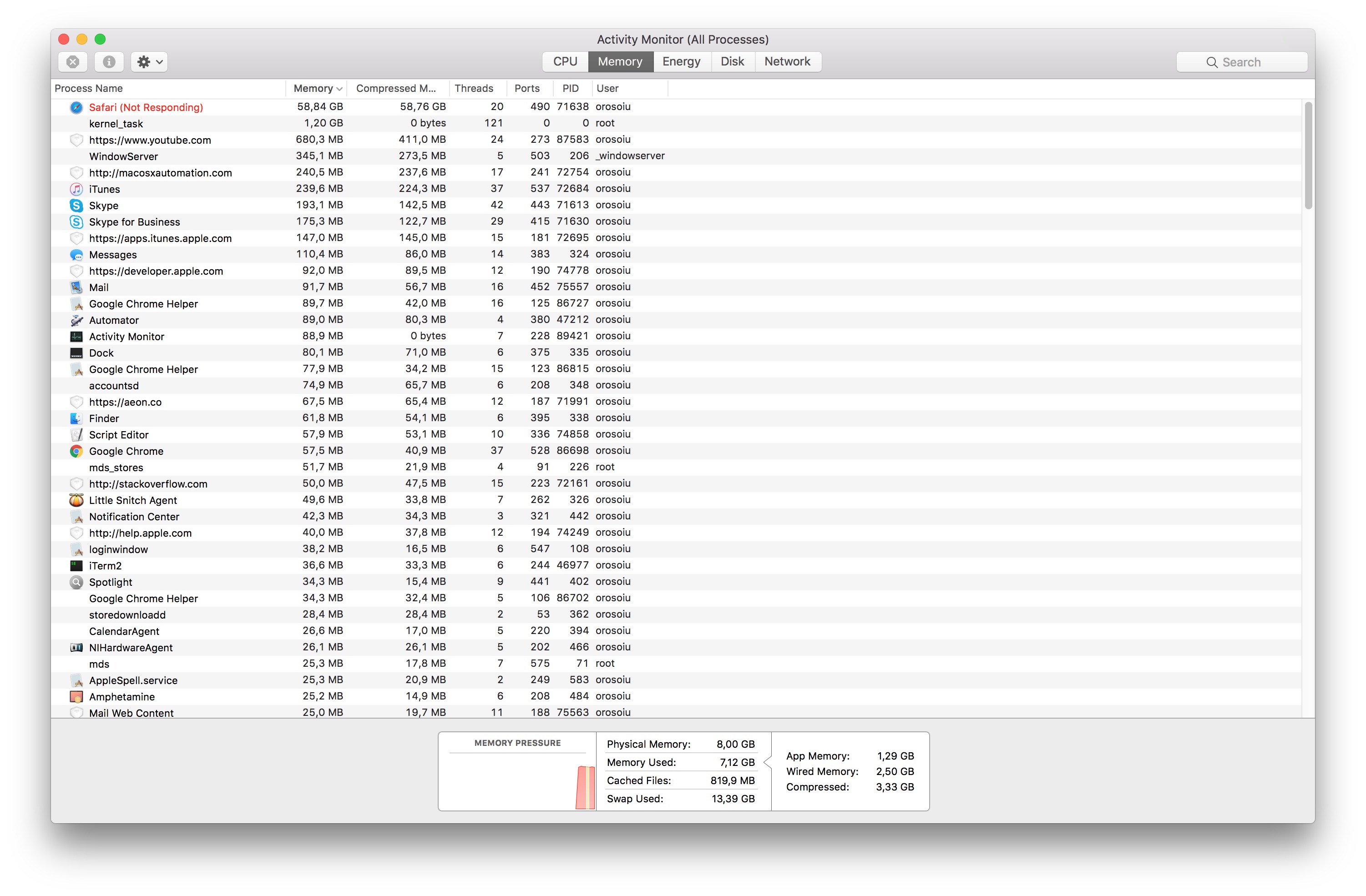 Safari memory leak