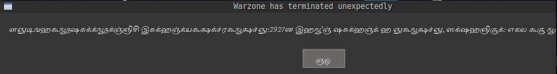 warzone2100 error creating window