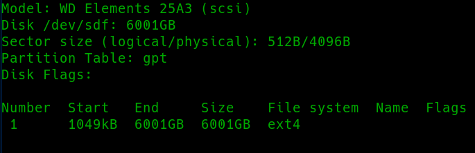 parted -l output