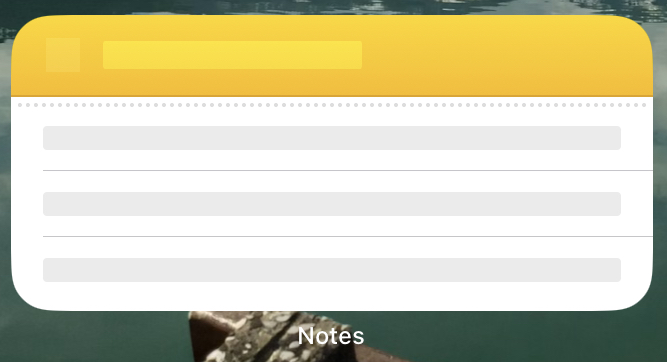 Broken Notes widget