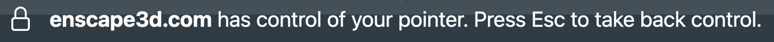has control of your pointer. Press Esc to take back control.