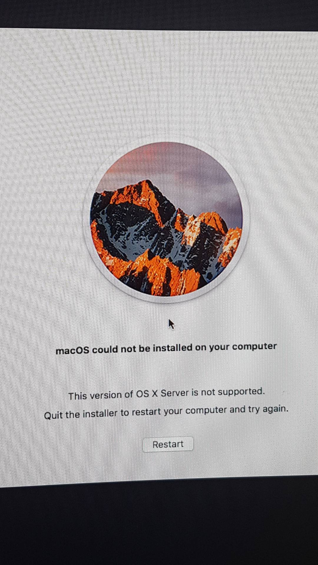 Sierra Installation failed