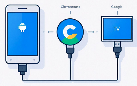 image of devices tethered together by cables