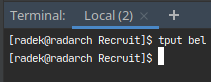 tput bel used inside of IntelliJ terminal