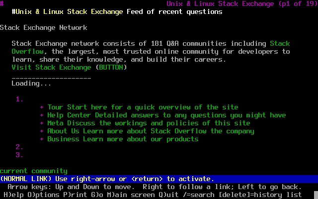 text based web browser