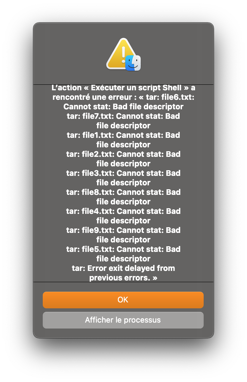 tar: file.txt: Cannot stat: Bad file descriptor