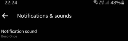 Notification sounds