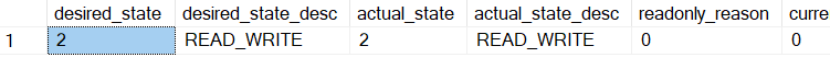 Query store options for TestQS database