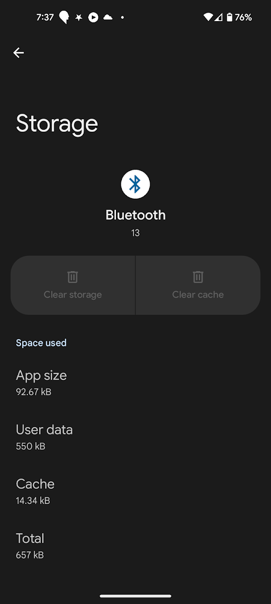 Clear cache button is disabled