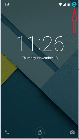 arrow pointing to profile picture
