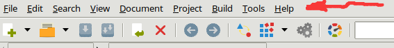 Normal appearance of the menus of other programs