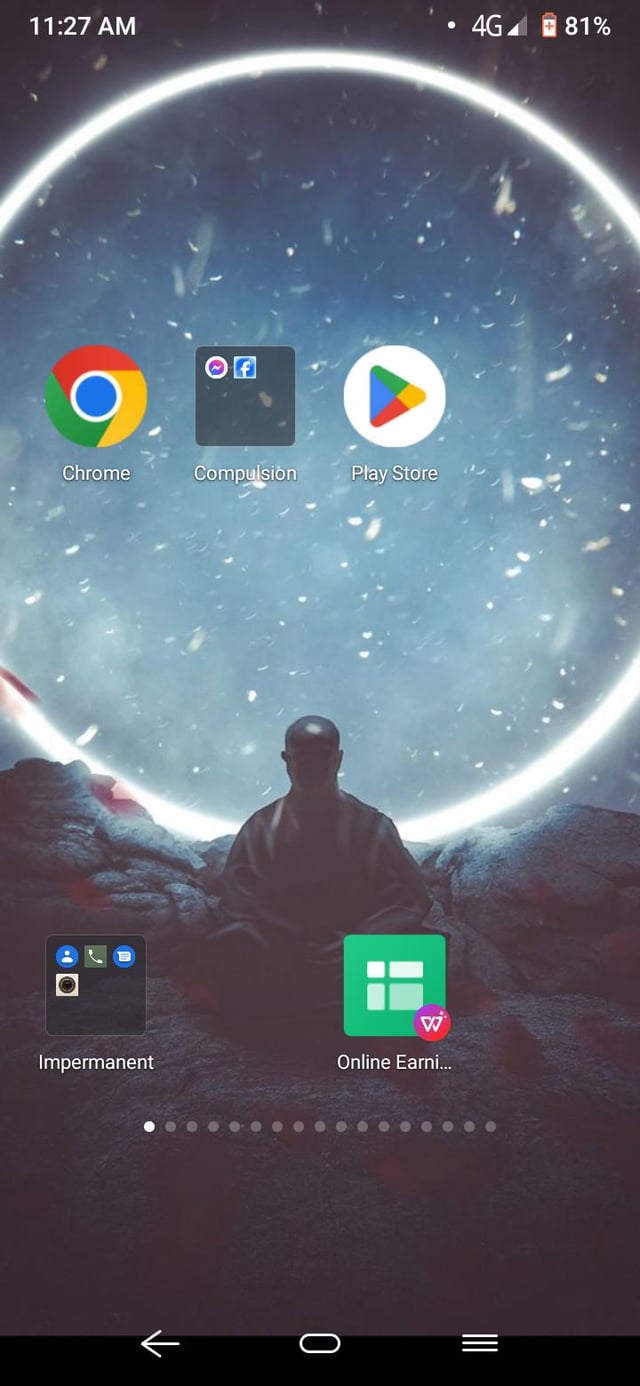 Suddenly many home screen pages!