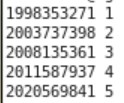 Column1=id_nr;  Column2=recoded_id_nr
