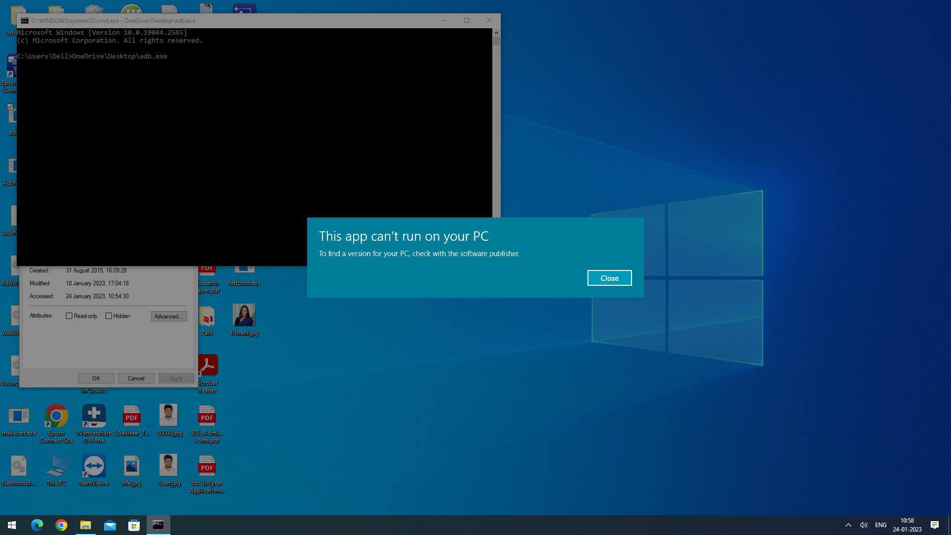 Sudden redundance of direct Desktop acces to ADB in favour of platform-tools sub-folder access.PNG