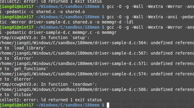 error messages