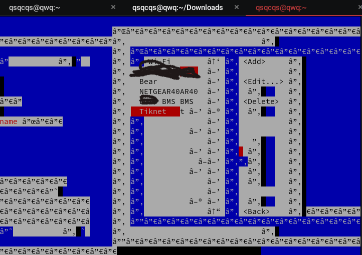 what nmtui currently looks like