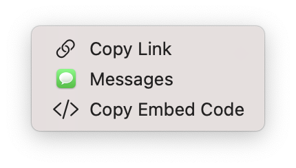 Music sharing options