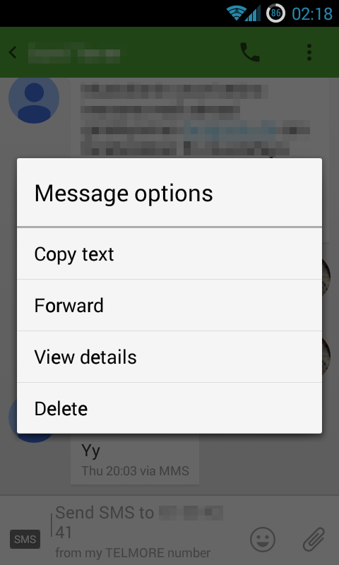 no option to see the content