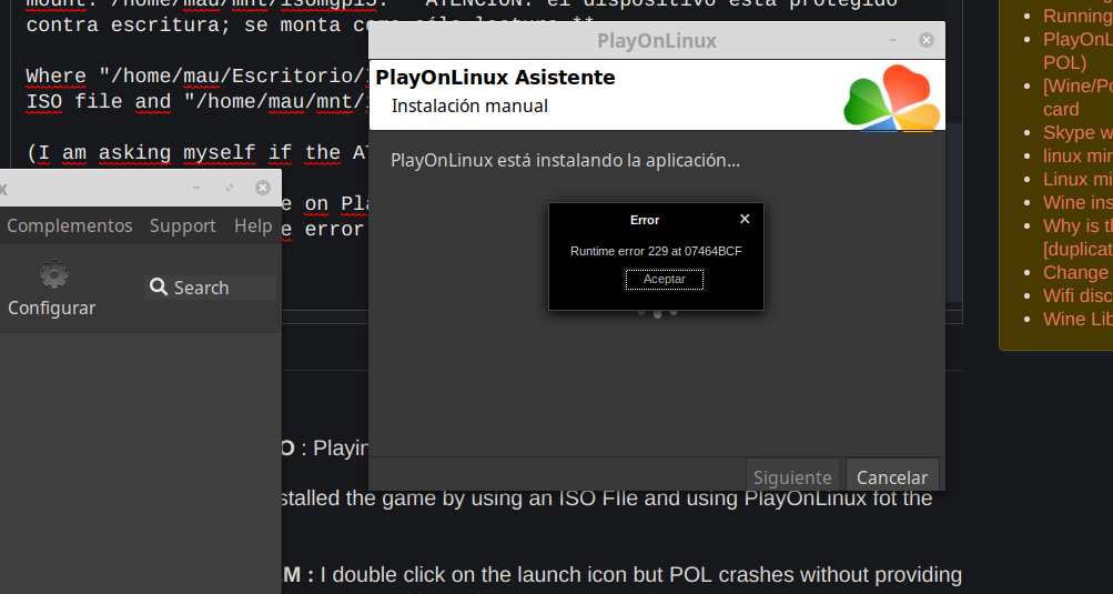 Runtime error 229