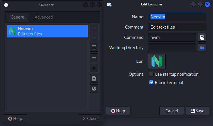 Launcher settings