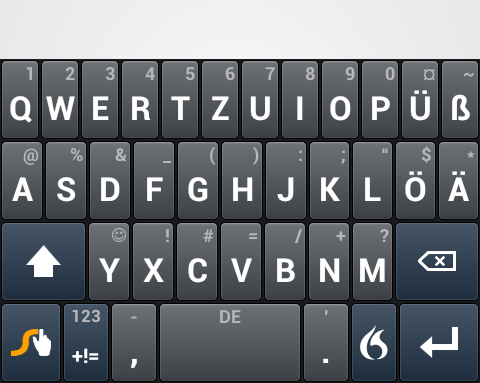 Swype keyboard with no dedicated language switching key