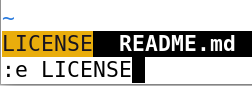vim when pressing 