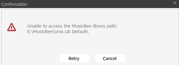 Error saying I can't access the folder where I wanted to create the Library