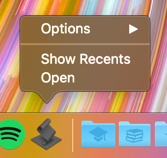 Dock Menu