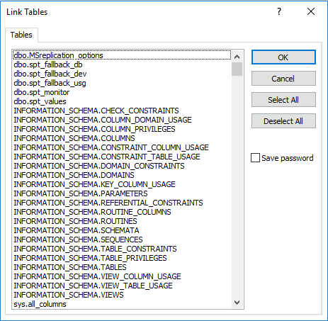 System Tables