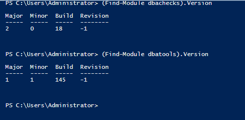 Dbachecks Version
