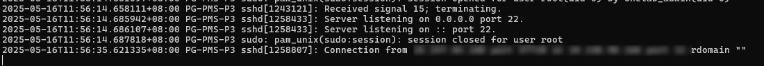 Tail auth.log