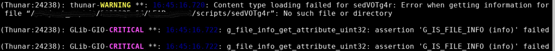 error message