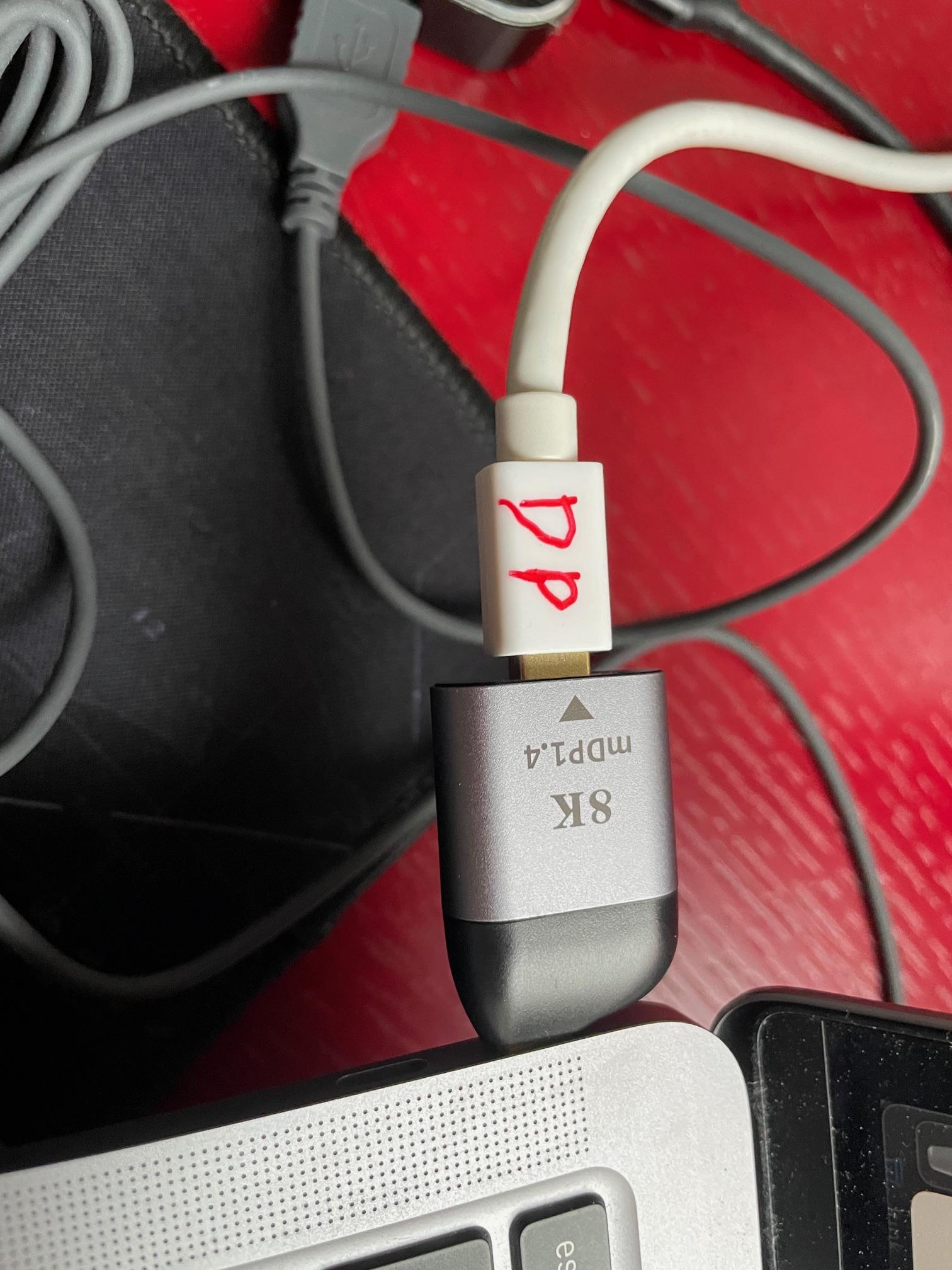 macbook adapter and DP cable