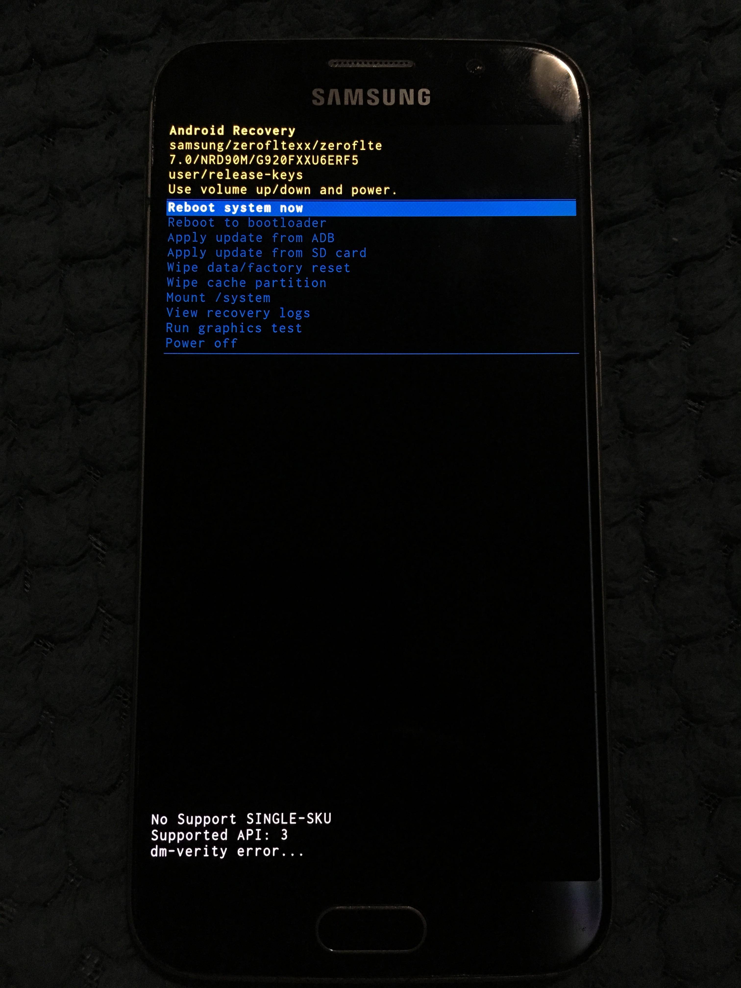 Galaxy S6 recovery mode