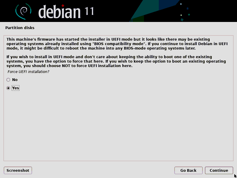 Force UEFI