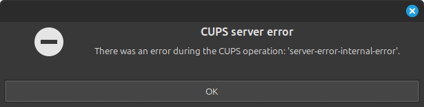 Printer: Error
